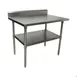 BK Resources CVTR5-3624 36" Open Base Work Table with Undershelf, 5" Backsplash / 16 Gauge Top 1 image