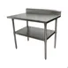 BK Resources CVTR5-4824 48" Open Base Work Table with Undershelf, 5" Backsplash / 16 Gauge Top 1 image