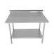 BK Resources CVTR5-4824 48" Open Base Work Table with Undershelf, 5" Backsplash / 16 Gauge Top 5 image