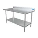 BK Resources CVTR5-6024 60" Open Base Work Table with Undershelf, 5" Backsplash / 16 Gauge Top 6 image