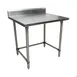 BK Resources CVTR5OB-4824 48" Open Base Work Table w/ Side & Rear Crossrails, 5" Backsplash / 16 Ga. 1 image