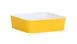 Cal-Mil 24130-8-42BOWL Bento Sushi Box, Square 8.25" W x 8.25" D x 2" H, Yellow Melamine Plastic, 1 image