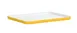 Cal-Mil 24132-1410-42PLT Bento Box, Rectangular 14"W x 10.5"D x 0.5"H Plate, Yellow Melamine 1 image