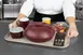 Dinex DXNSK1418OA GripSafe Non-Skid Tray, 14" x 18", Rectangular, Fiberglass, Brown - 1/Case 2 image