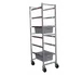GSW USA AAR-0618 Restaurant Bus Cart, 18"W x 26"D x 70"H Aluminum Storage Rack with 6 x 15" x 20" Box Capacity, 5" Swivel Casters, ETL 1 image