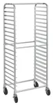 Hubert 18223 Kratos Side Load Bun Pan Rack, 18"W x 28-1/4"D x 69"H, 20-Pan Capacity, 18-Gauge Aluminum, Freezer Safe, 4 Swivel Casters (2 Locking), NSF 1 image