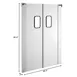 Koolmore KM-SWD30X2 - Aluminum Door, 60" W x 84" H, Swing, 9" x 14" Window, Top Hinge 2 image