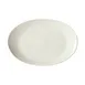 Winco OKP-11PL-AW Oval Porcelain China Platter, 11" x 7-7/8" x 1-1/2", White Finish - 1 Dozen 1 image