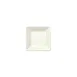 Winco RPS-4-AW Royalsquare Square China Plate, 4" x 4" x 0.5" Porcelain, American White - 1 Dozen 1 image