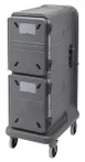 Cambro PCU800HP615 Pro Cart Ultra Electric Food Pan Carrier, 21.9"W x 34"D x 59"H, 8-Deep GN 1/1 Pans, Touch Screen, Front Loading, 1 Hot & 1 Passive Compartment, Nylon Latches, 4" Casters (2 Locking), 115V, 507W 1 image