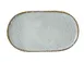 Yanco IB-214 – Iris Blue Oval China Plate, 13 5/8" x 7 7/8" x 7/8", Dishwasher Safe - 1 Dozen 1 image
