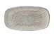 Yanco LE-213 - Oval China Plate, 12 7/8" x 7" x 1", White & Brown, Dishwasher Safe - 1 Dozen 1 image