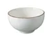Yanco LE-504 Legna Rice Bowl, 4½" x 2½" (10 oz) China, White/Brown, Dishwasher Safe - 1 Dozen 1 image