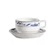 CAC China 103-1-S - Blue Lotus Porcelain Cup, 8 oz, 3.5" Dia x 2.25" H, Dishwasher Safe - 1 Dozen 1 image