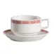 CAC China 105-1-S Red Gate Porcelain Cup, 8 oz 3.5" Dia x 2.25" H Stackable, Microwave Safe - 1 Dozen 1 image