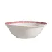 CAC China 105-74 Red Gate Noodle Bowl, 7" Dia x 2-1/4" H, 21 oz Porcelain, Red/White - 1 Dozen 1 image
