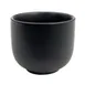CAC China 666-WC-BLK Japanese Style Sake Cup, 1-1/2 oz., 2" dia. x 1-3/4"H, Black, Stoneware, 1 Dozen 1 image