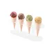 CAC China ACHS-4 Acrylic Ice Cream Cone Holder Stand, 4-Hole, BPA Free 2 image