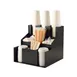 CAC China ACO3-3D Cup And Lid Organizer, 3-Tier Stack, Acrylic, Black, BPA Free 2 image