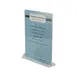CAC China ACTH-118 Menu Card Holder - 8-1/2" W x 11" H Acrylic, BPA-Free, 10-12" Height, Clear Design 2 image