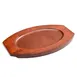 CAC China ALPL-12-UW Oval Wooden Underliner for 12" Platter, 13-1/4" Overall Size, Fits 13" Diameter 1 image