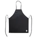 CAC China APBB-1K Bib Apron, 26"W x 33"L, Full, No Pocket, 65/35 Poly/Cotton, Black 1 image