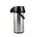 CAC China APGL-19LT Airpot, 1.9L Glass Liner, Lever Style, Black Lid, Steel, Double-Wall 1 image