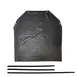CAC China APLX-45K Dishwashing Apron, 44-1/2"L x 37"W, Neck Strap & Waist Ties, Latex, Black 1 image
