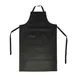 CAC China APVL-1PK Black Dishwashing Apron, 41-1/4"L x 21-1/2"W, Vinyl, Pocket, Waist Ties 1 image