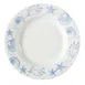 CAC China ATC-120 Seashell Pasta Bowl, 12" Diameter, 22 oz, Porcelain, Blue Rim, White - 1 Dozen 1 image