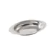 CAC China AUDS-20 Au Gratin Dish, Oval 20 oz Stainless Steel, Scallop Handles, Oven‑Safe - 1/Each 1 image