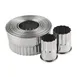 CAC China B10CT-11F 11-Piece Cookie Pastry Cutter Set, Fluted Round, 2"H - Set 1 image
