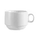 CAC China BST-1-S 8 oz Coffee Cup, 3.5" Dia x 2.5" H, White Porcelain, Microwave Safe - 1 Dozen 1 image