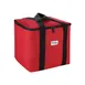 CAC China BTCA-1212R Insulated Food Delivery Bag, 12"x12"x12", Zipper Lid, Water-Resistant Nylon, Black/Cherry 1 image