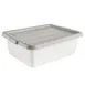 CAC China BTCV-57GY Bus Box Cover, 23-1/4" x 16-7/8" Polypropylene Gray BPA-Free Cover for BTDB Series 1 image