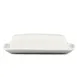 CAC China BTD-8 Butter Dish Set, Porcelain 8-1/4" x 4-1/4" x 3/4" Dish with Cover, Safe - Set 1 image