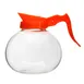 CAC China BVCD-64OR-G Coffee Decanter, 64oz Glass, Ergonomic Spout & Handle, Orange 1 image