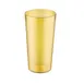 CAC China BVPT-20AM 20 oz Amber Pebbled SAN Plastic Tumbler, Dishwasher Safe Bottom Lugs - 1 Dozen 1 image