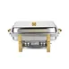 CAC China CAFR-201 Luminous Chafing Dish, 8 qt., Full Size, Rectangular, Stainless Steel, Set 1 image