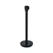 CAC China CCSC-36K - 36" Black Metal Control Stanchion with 6.5 Ft Retractable Belt, Weighted Base 1 image