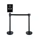 CAC China CCSN-SET6 Stanchion Set, 36" Stands, 6-1/2-Ft Retractable Belt, Social Distancing Sign - Set 1 image