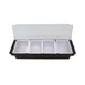 CAC China CDHL-4 4‑Compartment Condiment Bar, Plastic Base, Black, BPA‑Free, NSF Certified 1 image