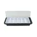 CAC China CDHL-6 6‑Compartment Condiment Bar, Ice‑Fillable Base, Black, BPA‑Free, NSF Certified 1 image