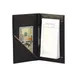 CAC China CKPR-9K Order Holder, 8-1/2" x 5-1/4" Black Check Presenter with Elastic Pen Loop 1 image