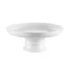 CAC China CKST-10C - 10" Round Porcelain Cake Stand, 3" Height, Super White, Dishwasher Safe - 1/Each 1 image