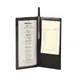 CAC China CKSV-5K Server Order Book, 9" x 4-1/2" Black Check Presenter with Four Pockets 1 image