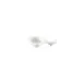 CAC China CN-88 Chopstick Rest, 3-1/2" L x 3" W x -3/4" H Chopstick Stand, White, Safe - 1 Dozen 1 image
