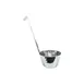CAC China DPRS-32H Stainless Steel Dipper, 32 oz/1 Qt., 12-1/2" Hook Handle 1 image