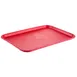 CAC China DSPT-1216R - Fast Food Cafeteria Tray, Rectangular 16" x 12", Polypropylene, Red Finish 1 image