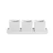 CAC China DT-3RT7 Set, 3 White Bowls 2"×2"×2" (2 oz) and 1 Tray 7½"×2½"×½", Dishwasher Safe - Set 1 image